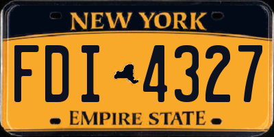 NY license plate FDI4327