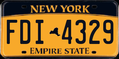 NY license plate FDI4329