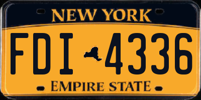 NY license plate FDI4336