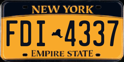 NY license plate FDI4337