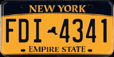 NY license plate FDI4341