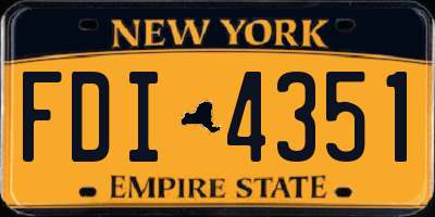 NY license plate FDI4351