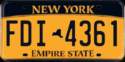 NY license plate FDI4361
