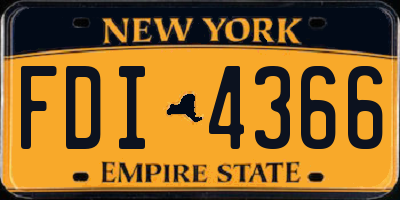 NY license plate FDI4366