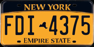 NY license plate FDI4375