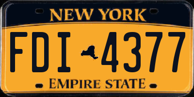 NY license plate FDI4377