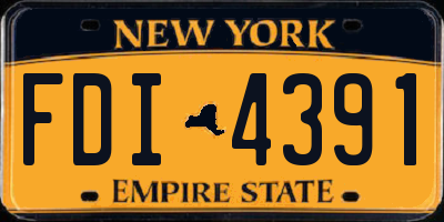NY license plate FDI4391