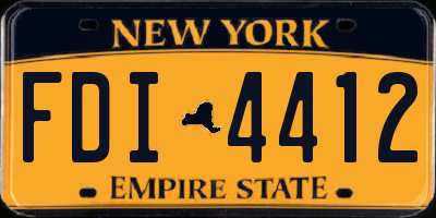 NY license plate FDI4412