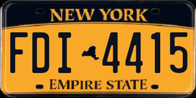 NY license plate FDI4415