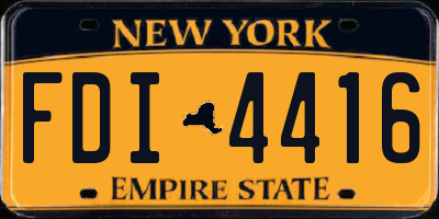 NY license plate FDI4416
