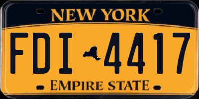 NY license plate FDI4417
