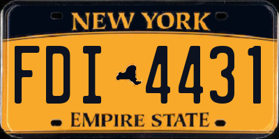 NY license plate FDI4431