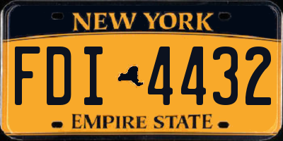 NY license plate FDI4432