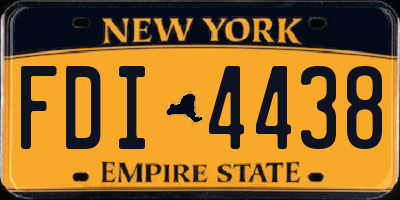NY license plate FDI4438