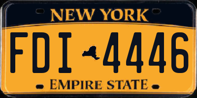 NY license plate FDI4446