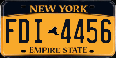 NY license plate FDI4456