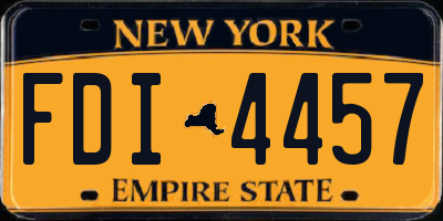 NY license plate FDI4457