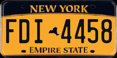 NY license plate FDI4458