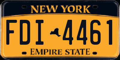 NY license plate FDI4461
