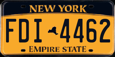 NY license plate FDI4462