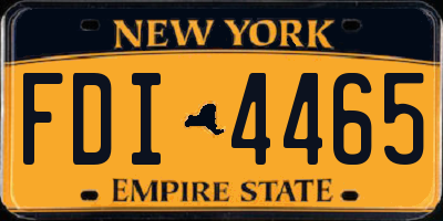 NY license plate FDI4465