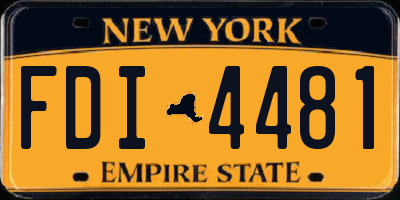 NY license plate FDI4481