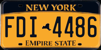 NY license plate FDI4486