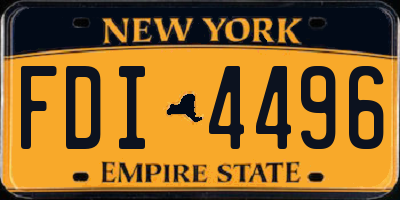 NY license plate FDI4496