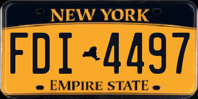 NY license plate FDI4497