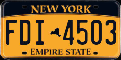 NY license plate FDI4503
