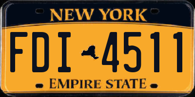 NY license plate FDI4511