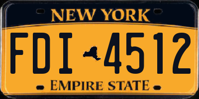 NY license plate FDI4512