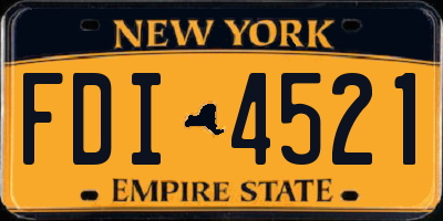 NY license plate FDI4521