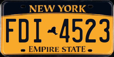 NY license plate FDI4523