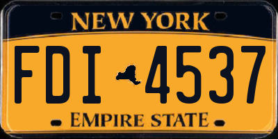 NY license plate FDI4537