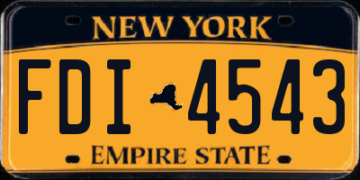 NY license plate FDI4543