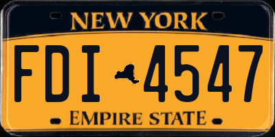 NY license plate FDI4547