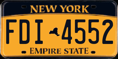 NY license plate FDI4552