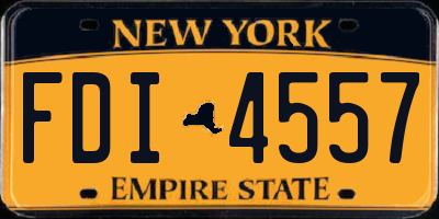 NY license plate FDI4557