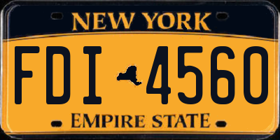 NY license plate FDI4560