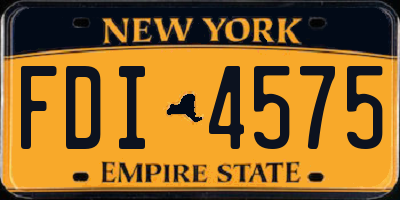 NY license plate FDI4575