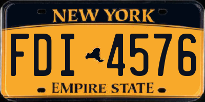 NY license plate FDI4576