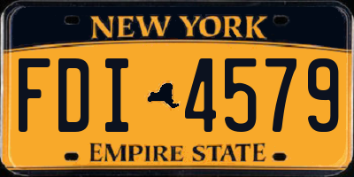 NY license plate FDI4579