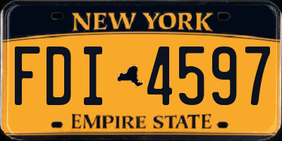 NY license plate FDI4597