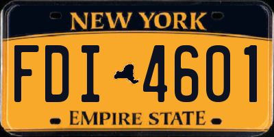 NY license plate FDI4601