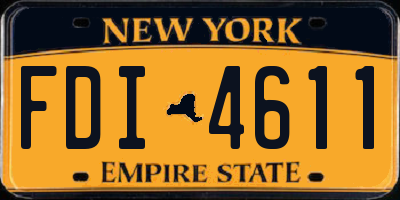 NY license plate FDI4611