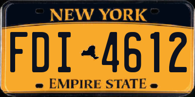 NY license plate FDI4612