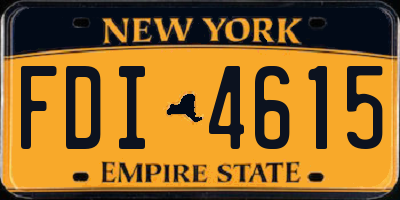 NY license plate FDI4615