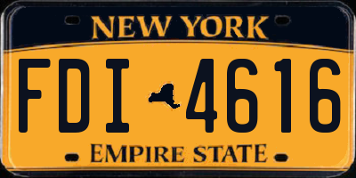 NY license plate FDI4616