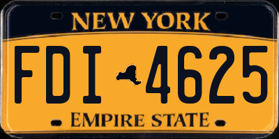 NY license plate FDI4625